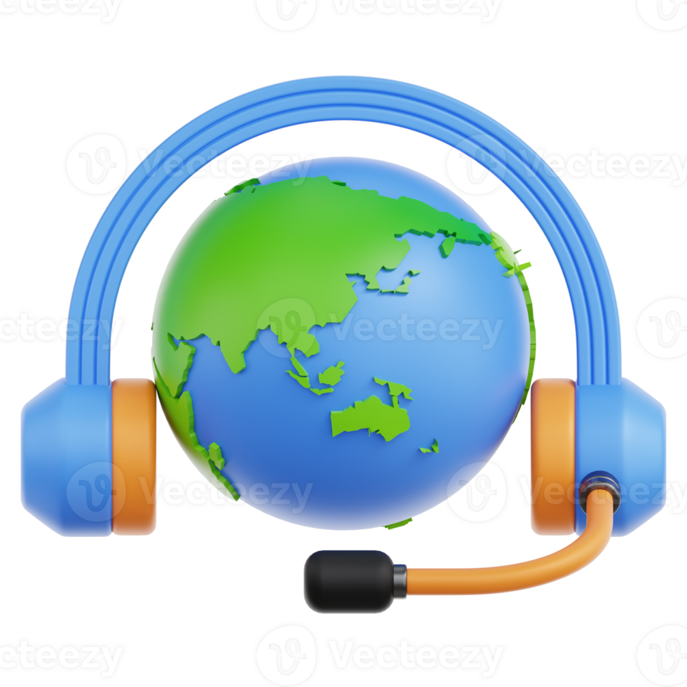 Global Support 3D Illustration png