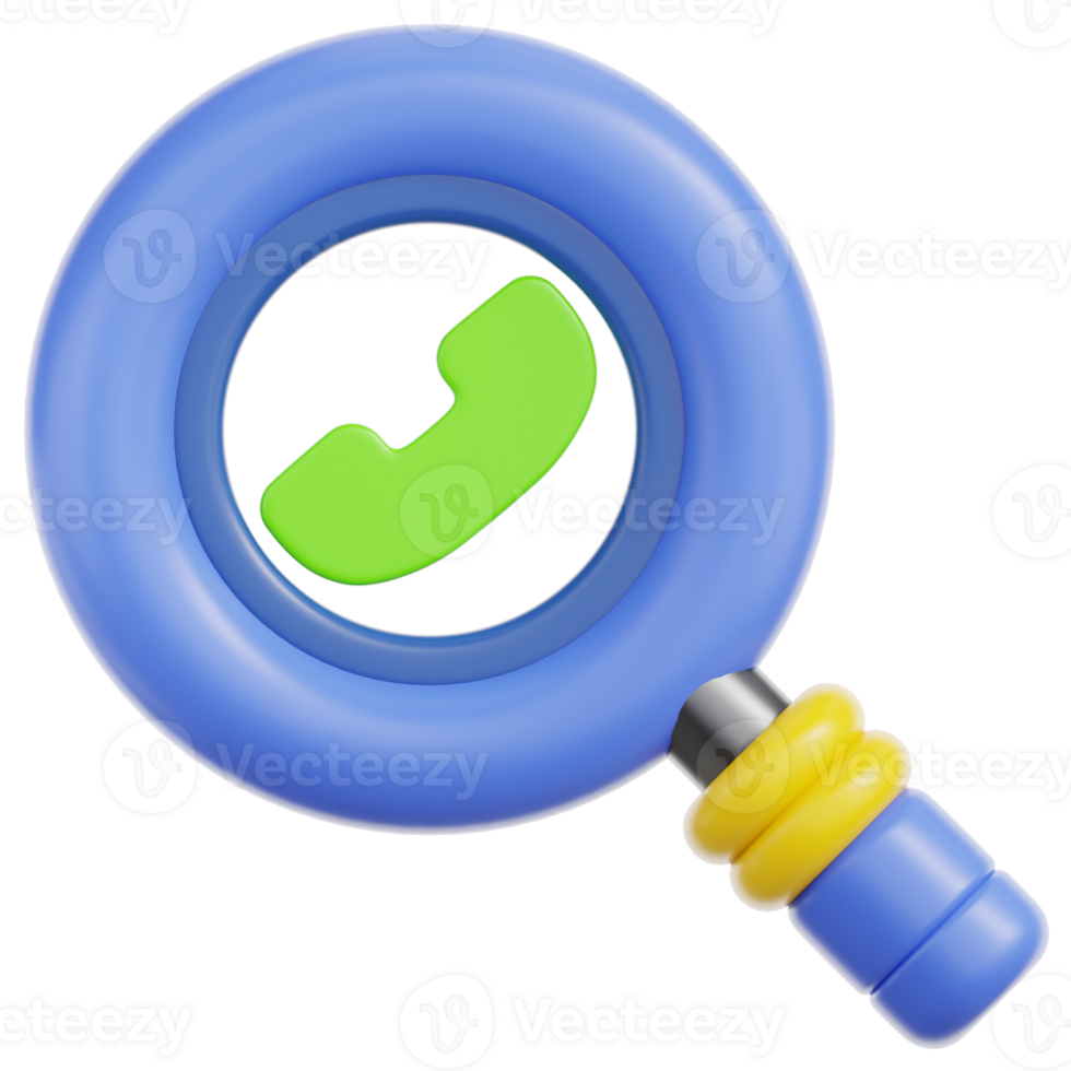 Search Call 3D Illustration png