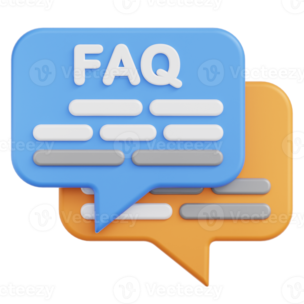 Faq Help 3D Illustration png
