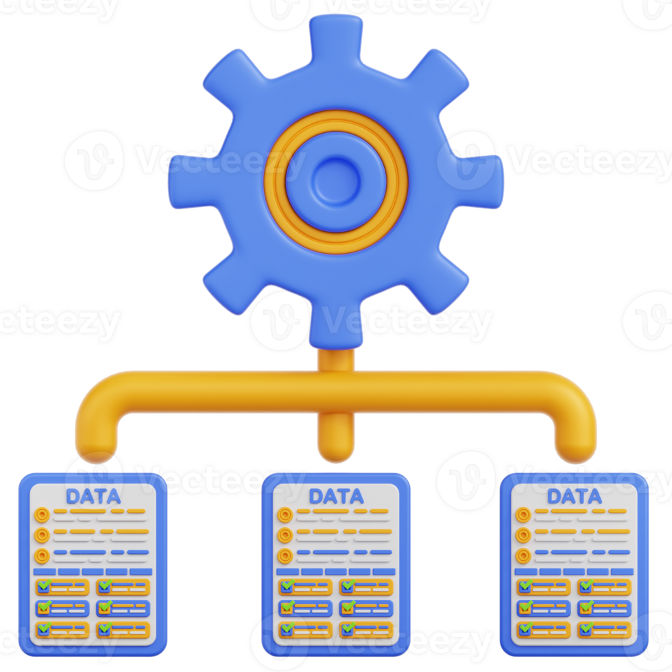 Data Integration 3D Illustration png