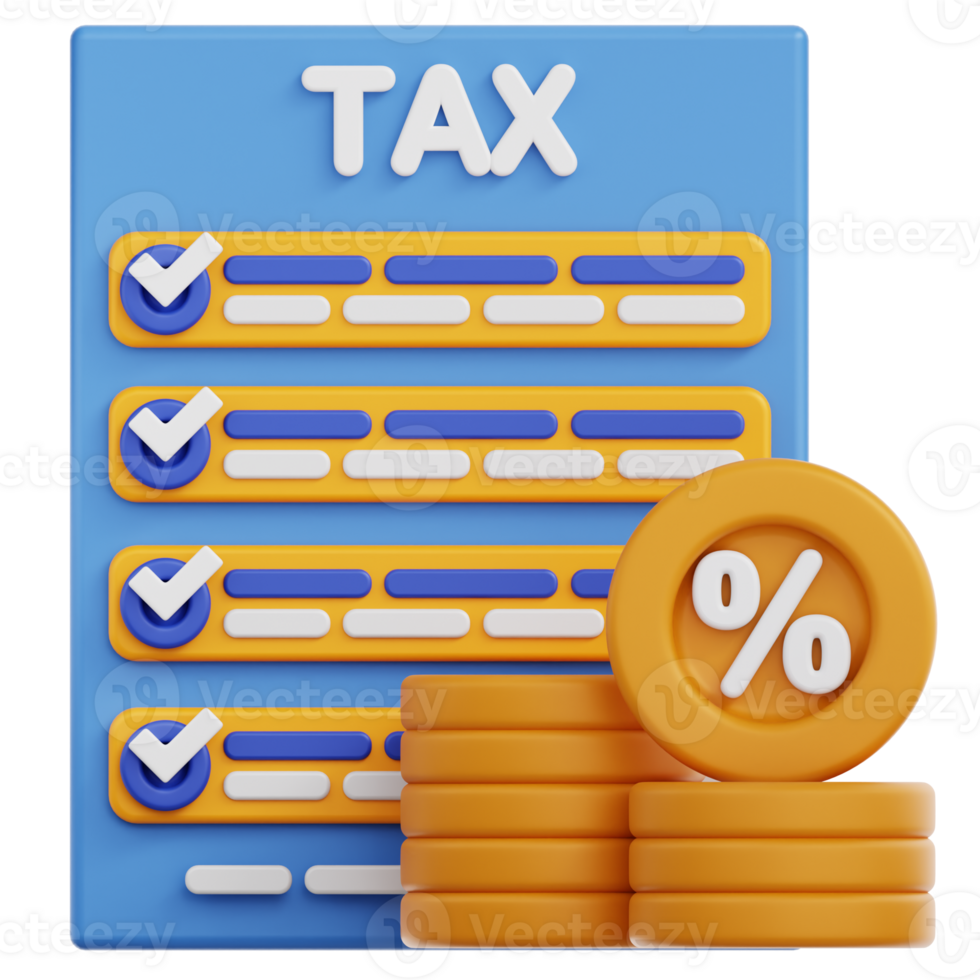 Tax 3D Illustration png