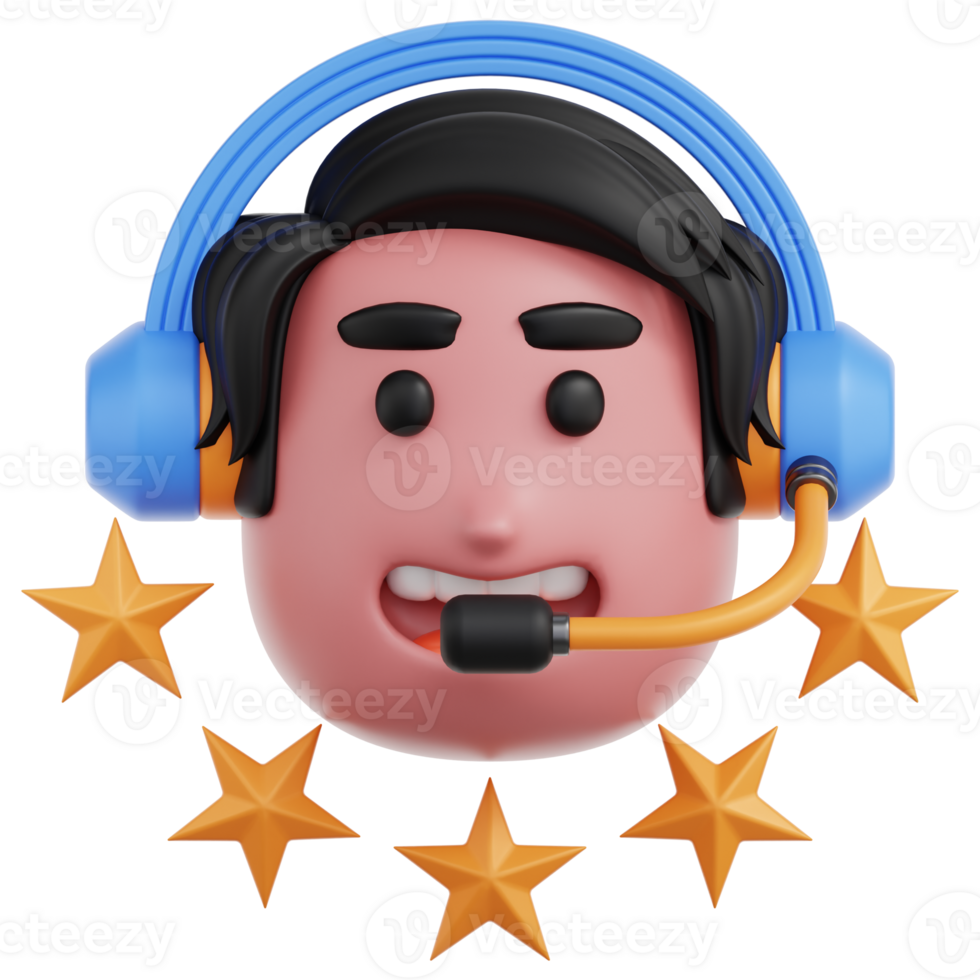 Rating Helpdesk 3D Illustration png