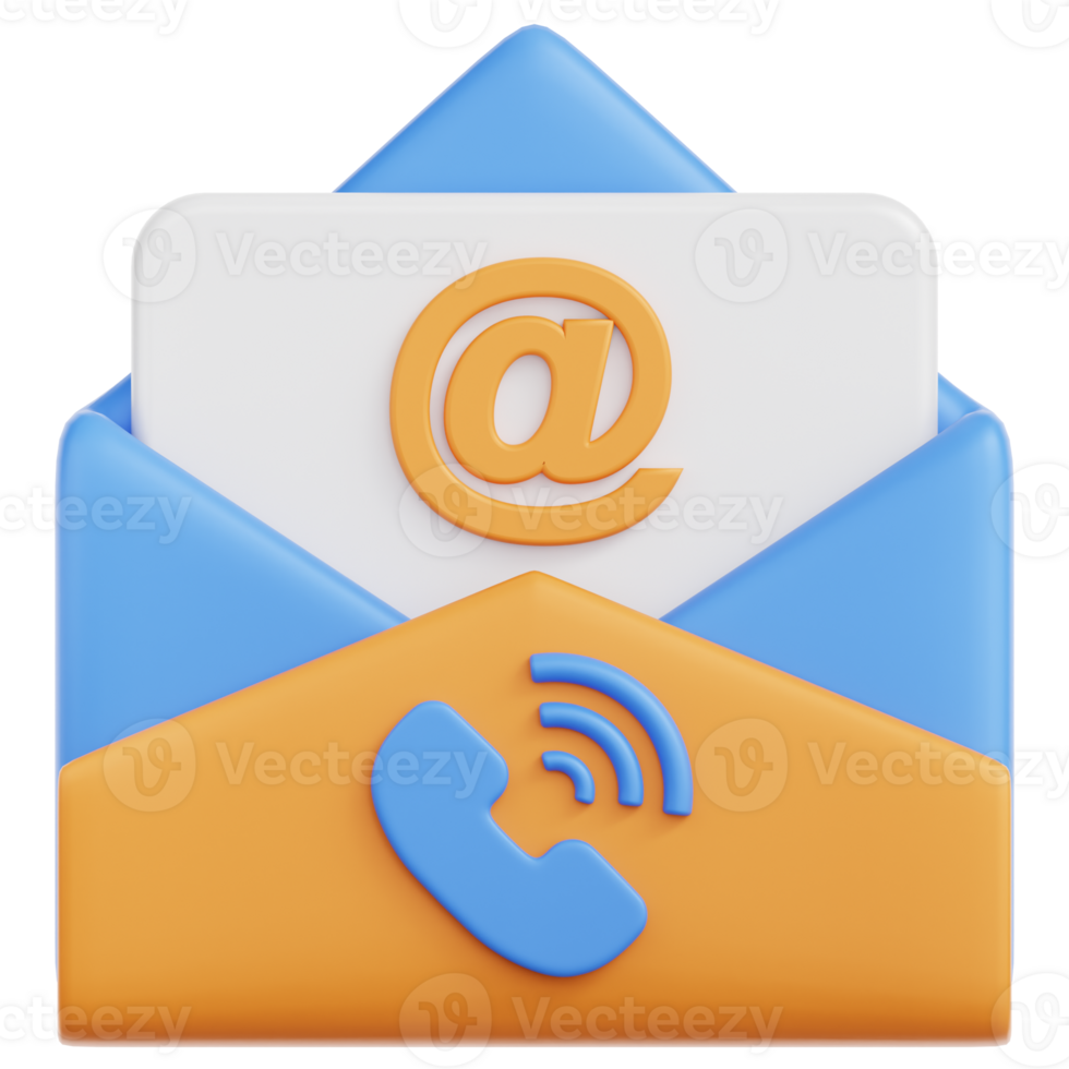 Email Support 3D Illustration png