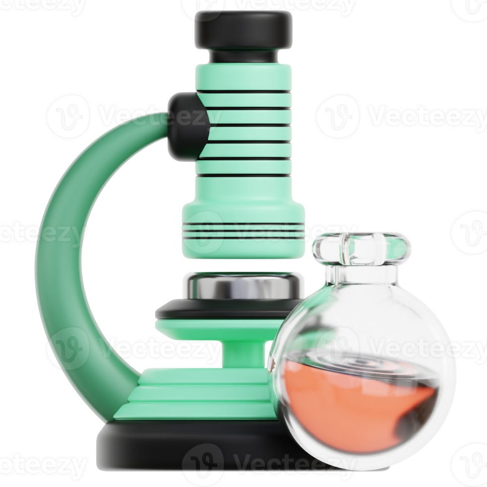 Microscope Lens 3D Illustration png
