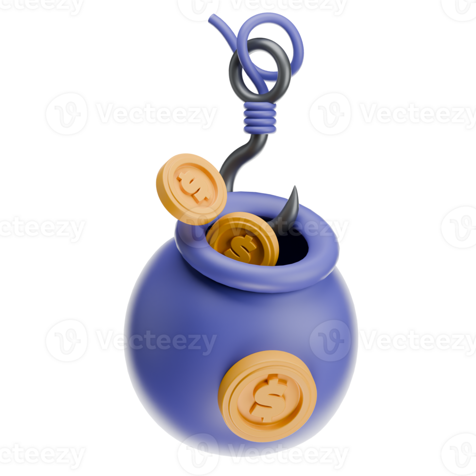Investment Scam 3D Illustration png