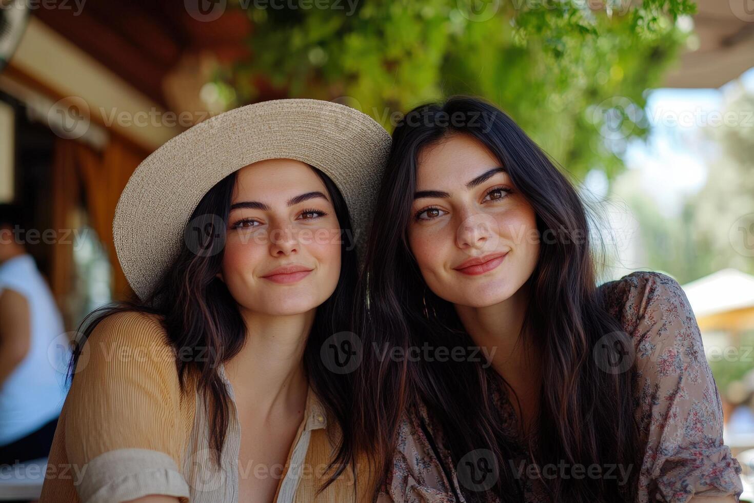 Two young women posing for a photo together