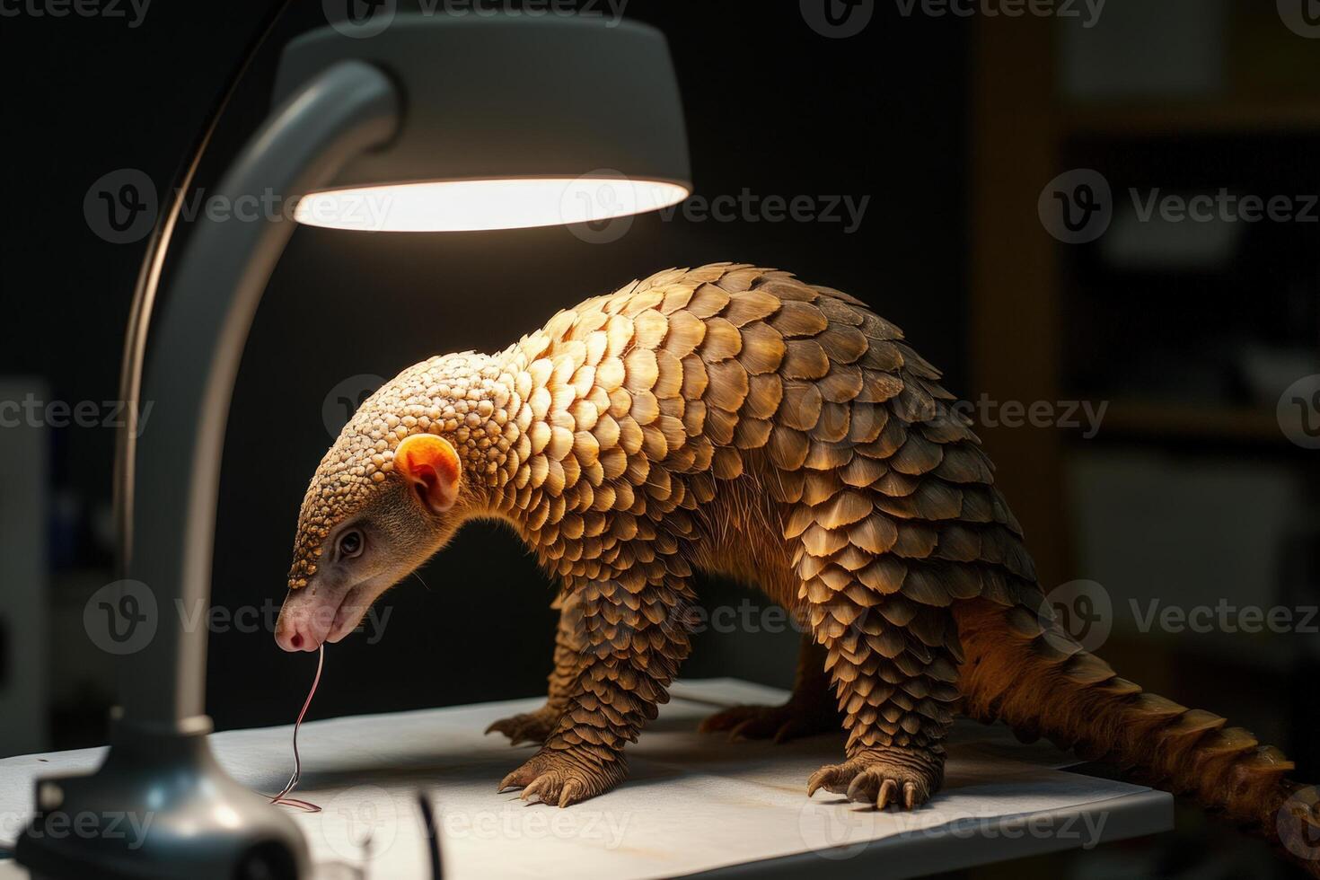 Pangolin in a Laboratory Setting photo