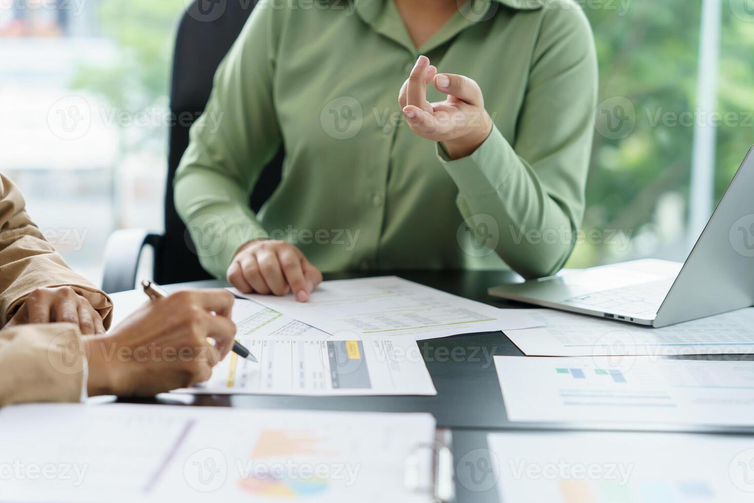 Business People brainstorming to share idea professional investor start up project business brainstorming planning in office photo