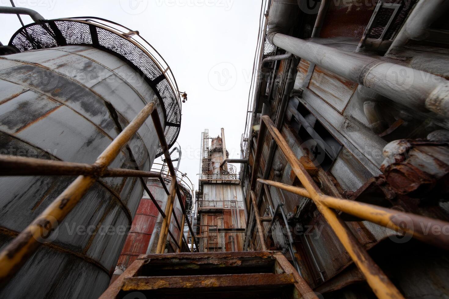 A view of the inside of an industrial building photo