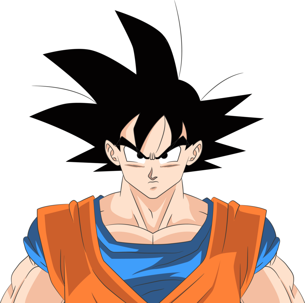 Goku in Serious Mode Without Background png