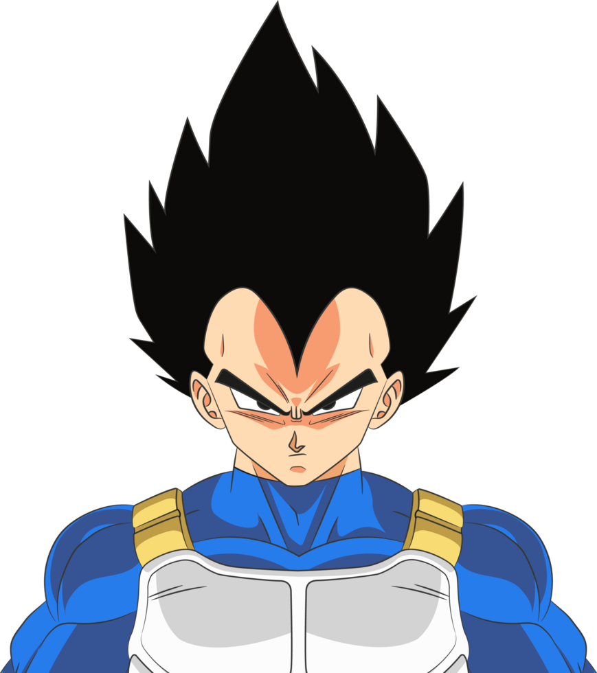 Vegeta Saiyan Prince Ready for Battle No Background Image png