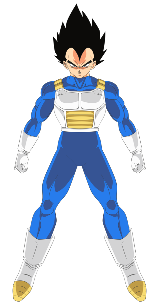 High quality image of Vegeta full body Prince Saiyan png