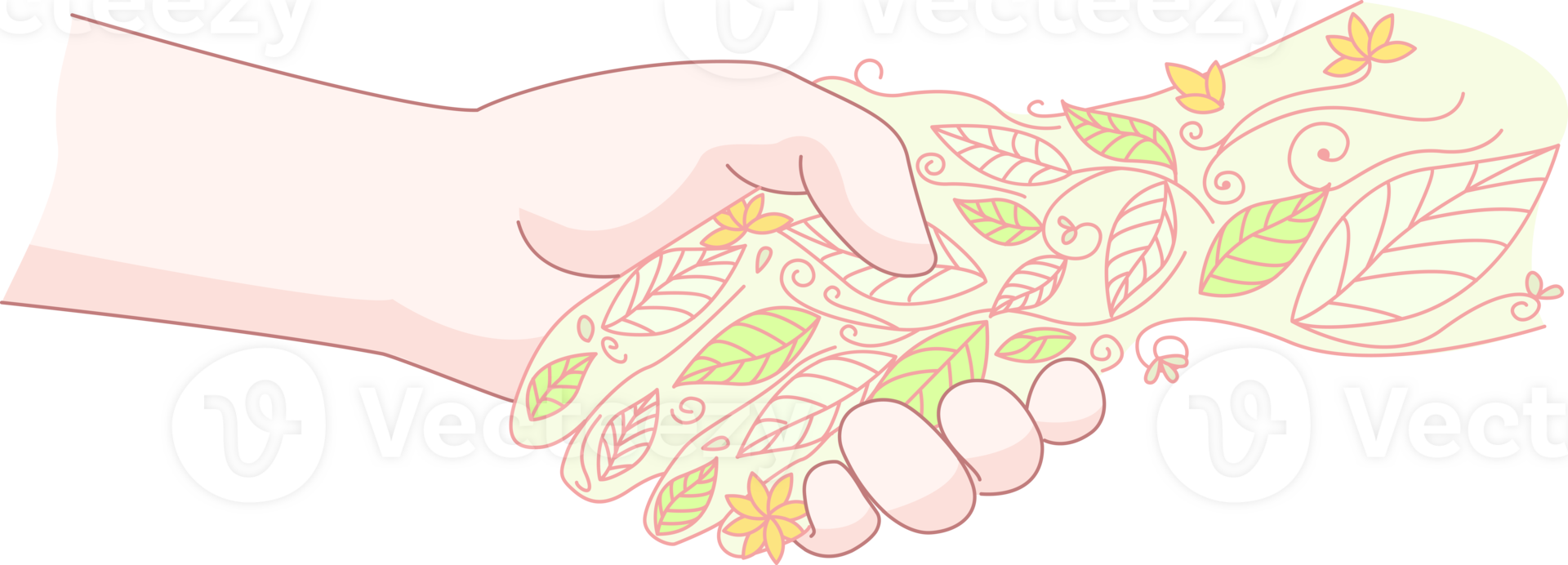 A gentle hand releasing vibrant leaves, symbolizing natures beauty, growth, and care for the environment png