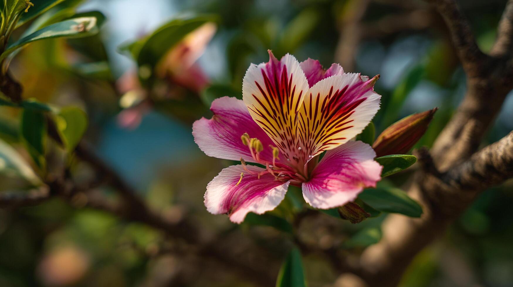 Sharp petal flower captured in warm spring photography photo