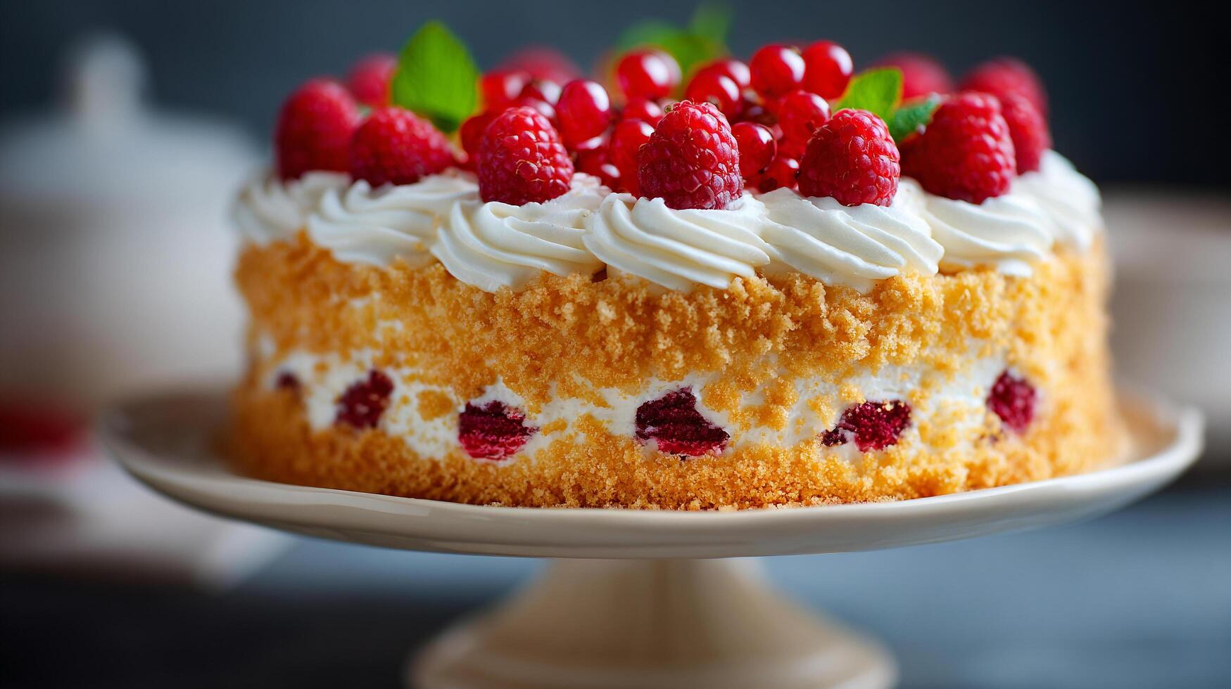 Crisp clear photo of a moist cake dessert