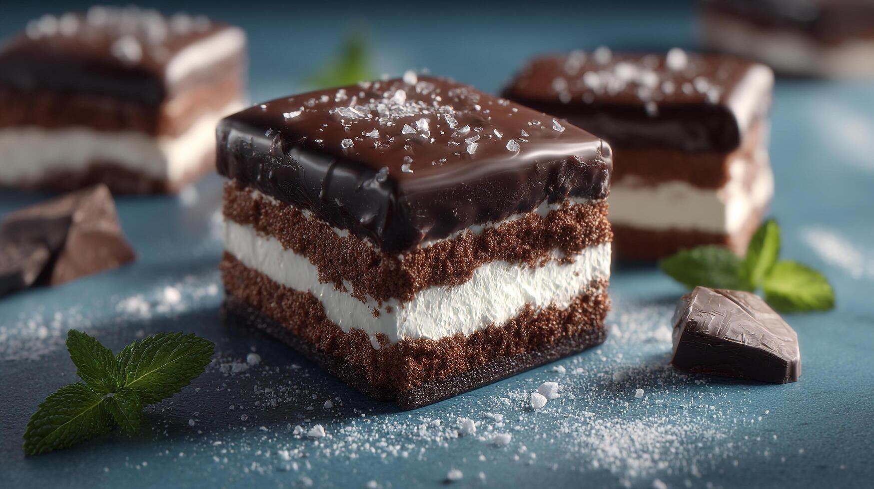 Tasty dessert in crystal-clear sharp focus photo