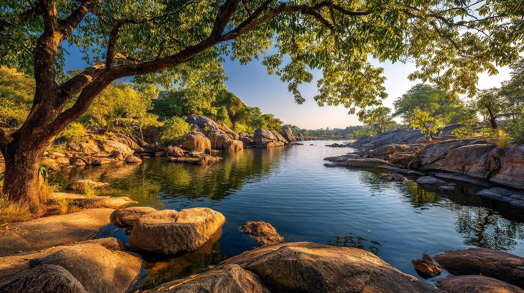 Ultra-realistic textures in natural landscape photography photo