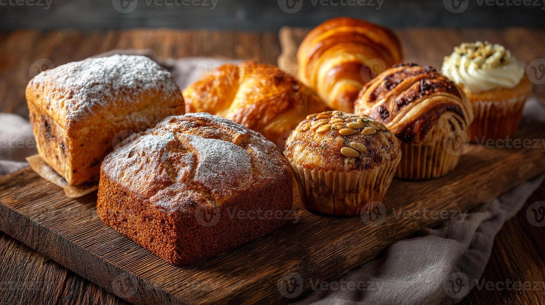 Rustic bakery image with natural lighting photo