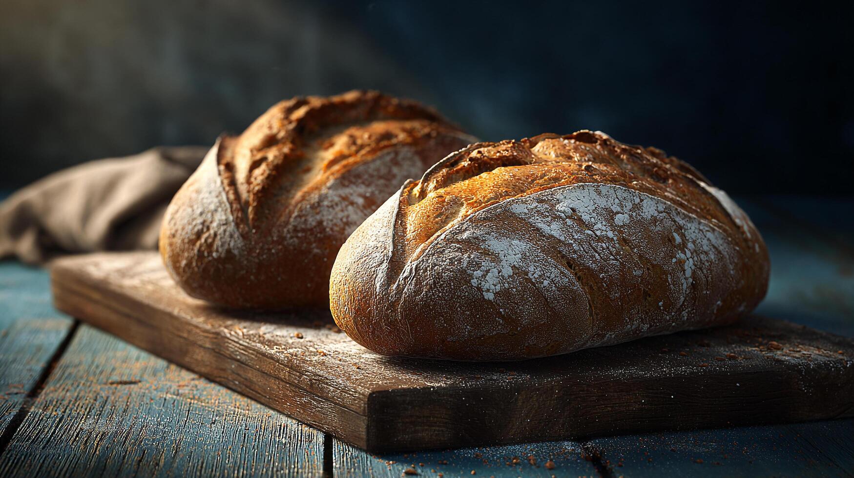 Soft shadow and texture artisan bread photography photo