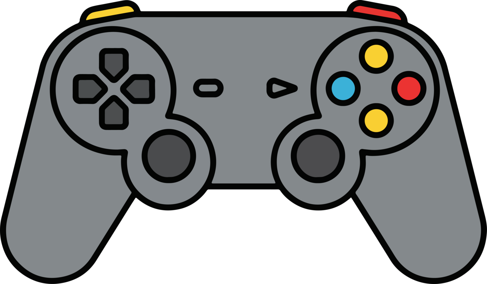 A game controller with four buttons png