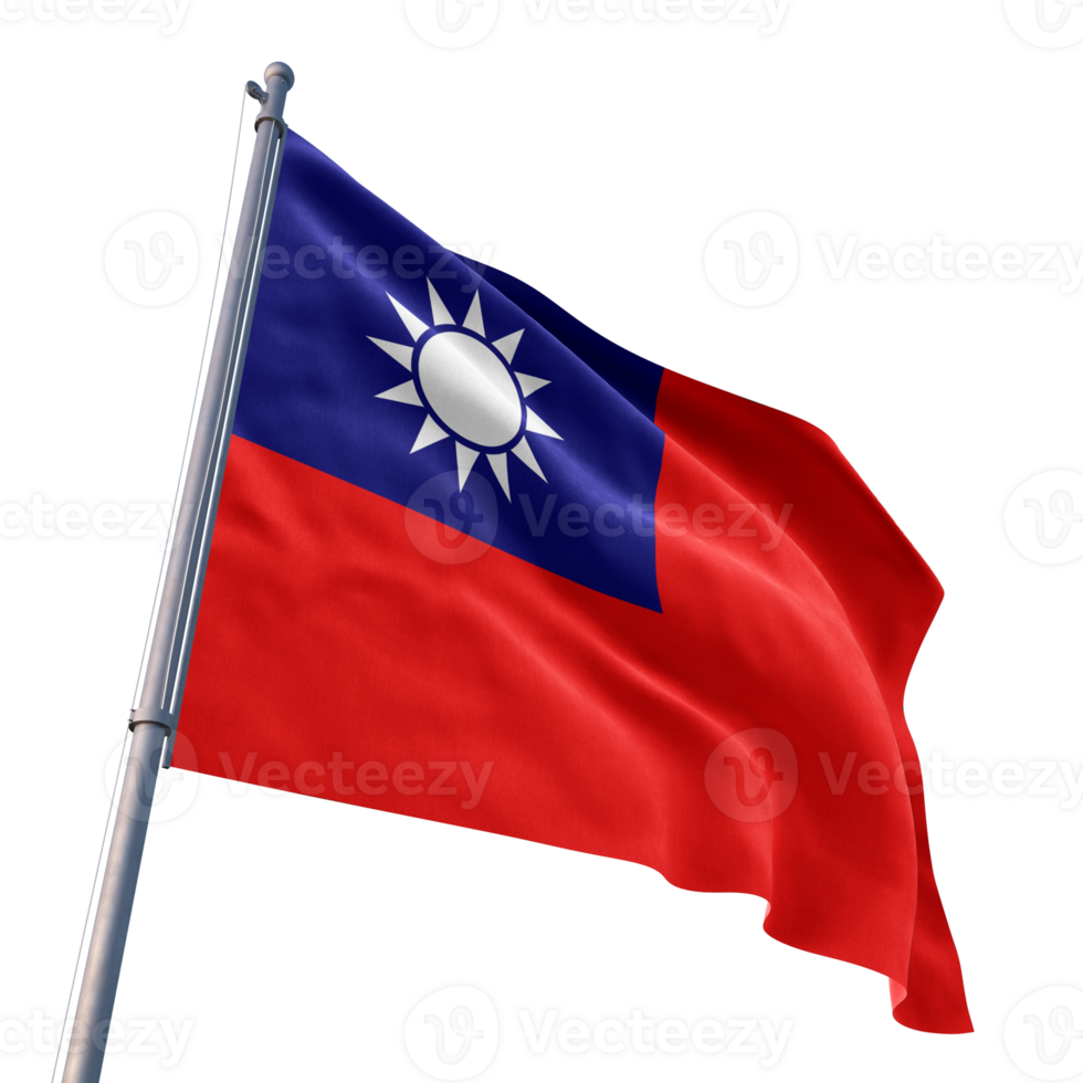 The taiwan flag is flying in the wind png