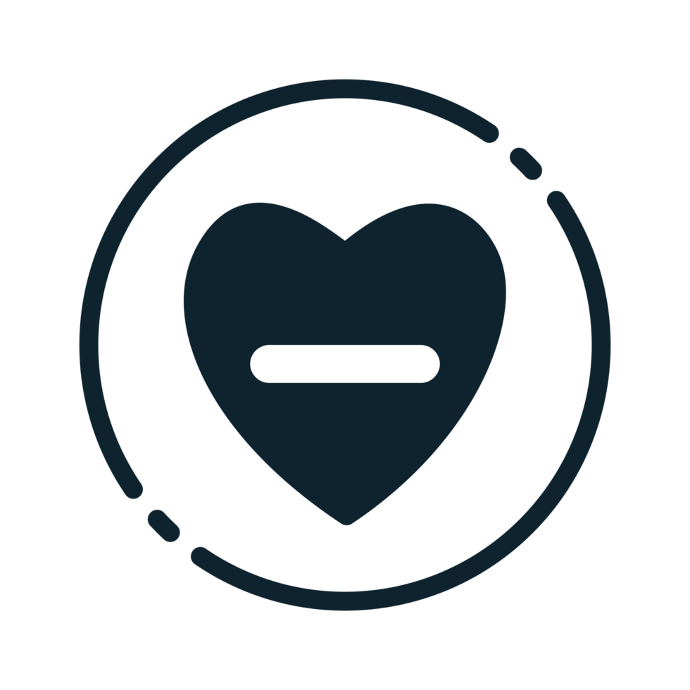 Design Illustration graphic of declining health icon with glyph style. Suitable for UI, mobile design, web design, etc. Transparent Background. png