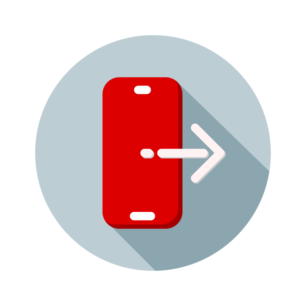 Design Illustration graphic of logout icon with flat style. Suitable for UI, mobile design, web design, etc. Transparent Background. png