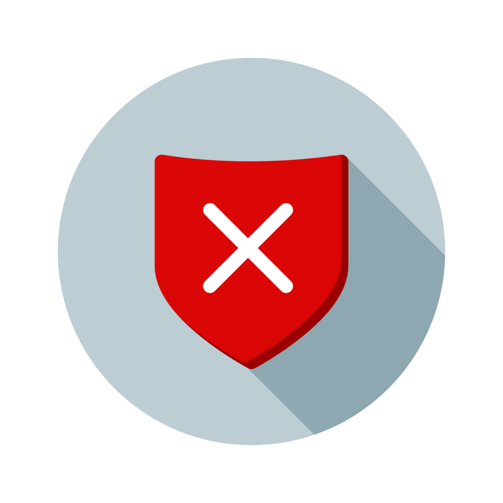 Design Illustration graphic of unprotected icon with flat style. Suitable for UI, mobile design, web design, etc. Transparent Background. png