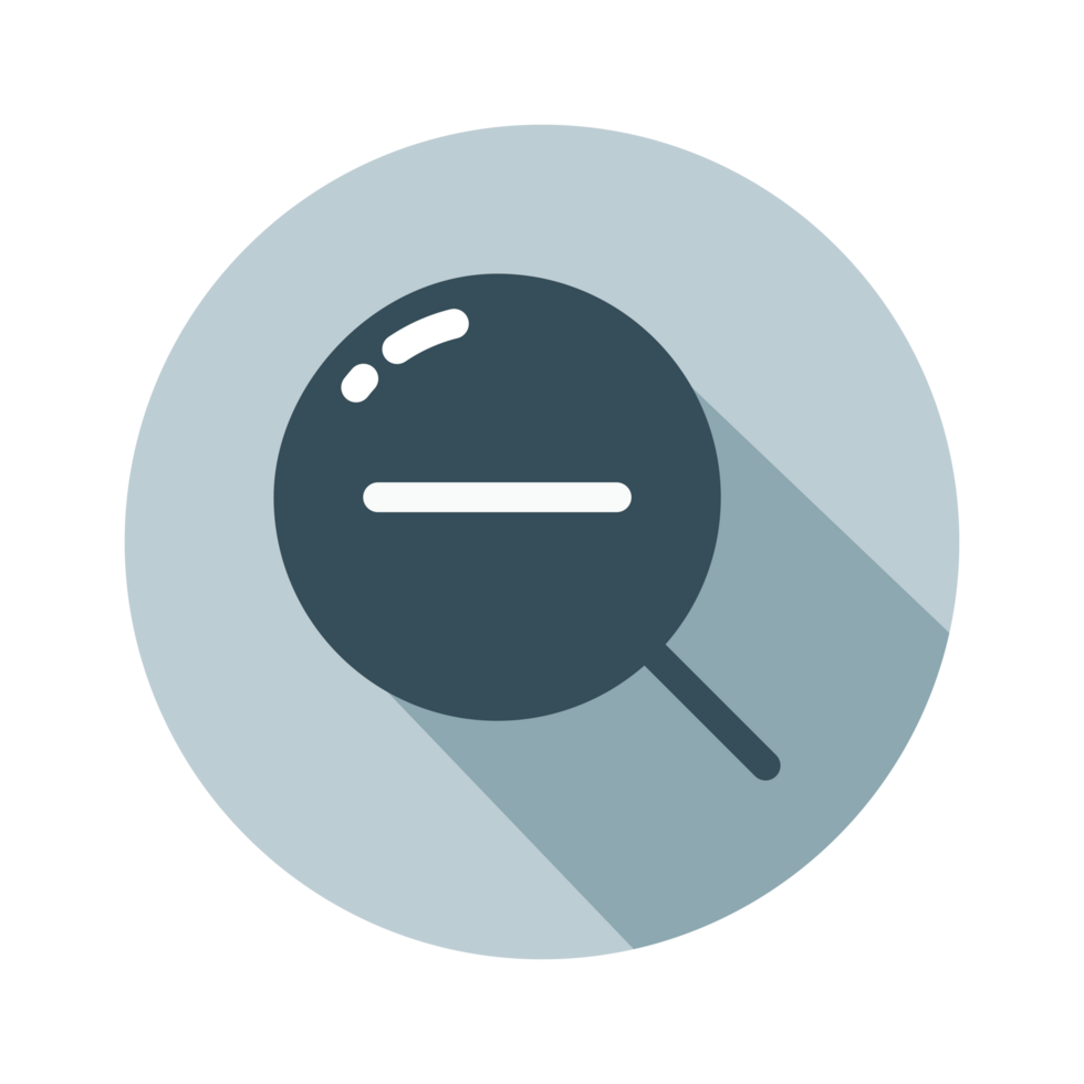 Design Illustration graphic of zoom out icon with flat style. Suitable for UI, mobile design, web design, etc. Transparent Background. png