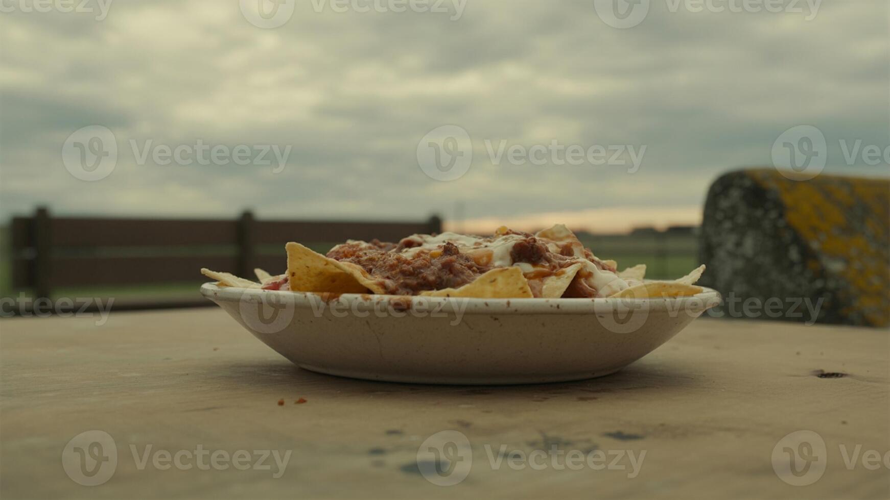 A bowl of chips sitting on a table photo