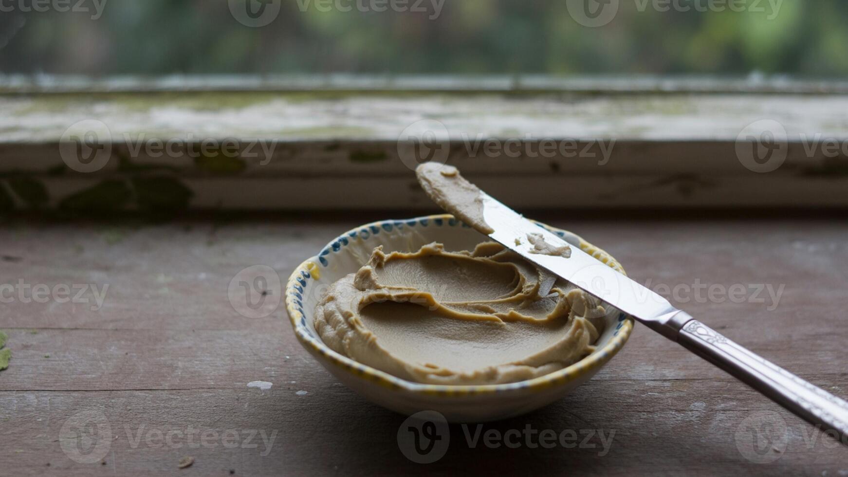 A bowl of peanut butter photo