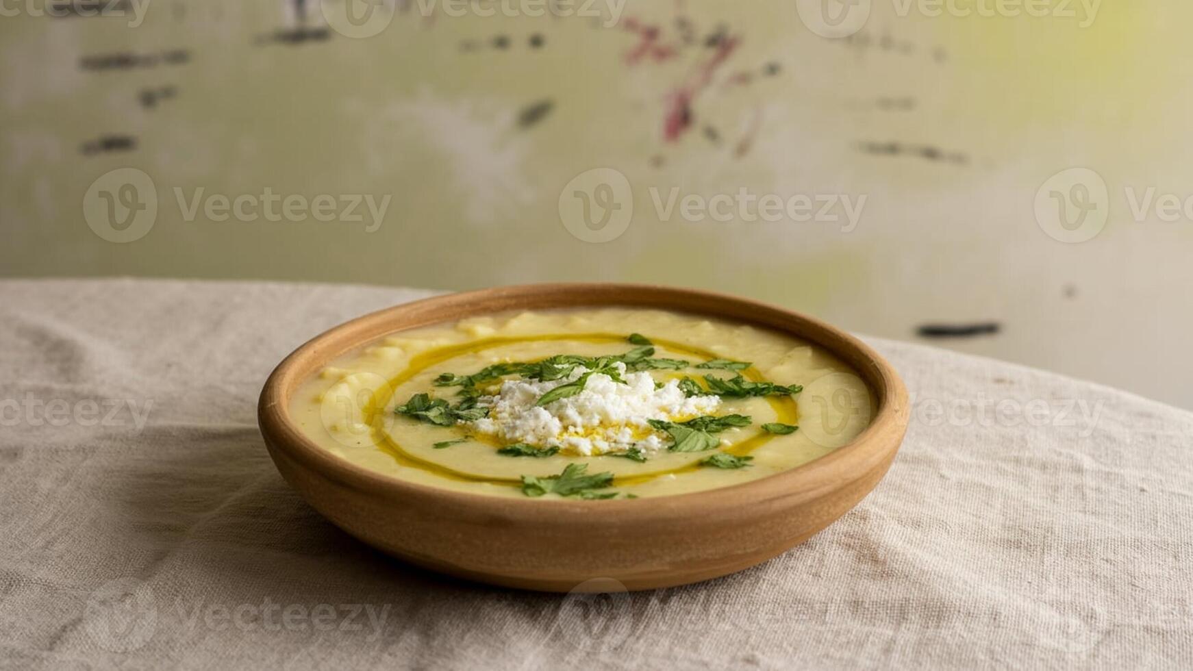 a sma ll bowl of green dip sitting on a ma rble countertop nea r a window providing na tura l light photo