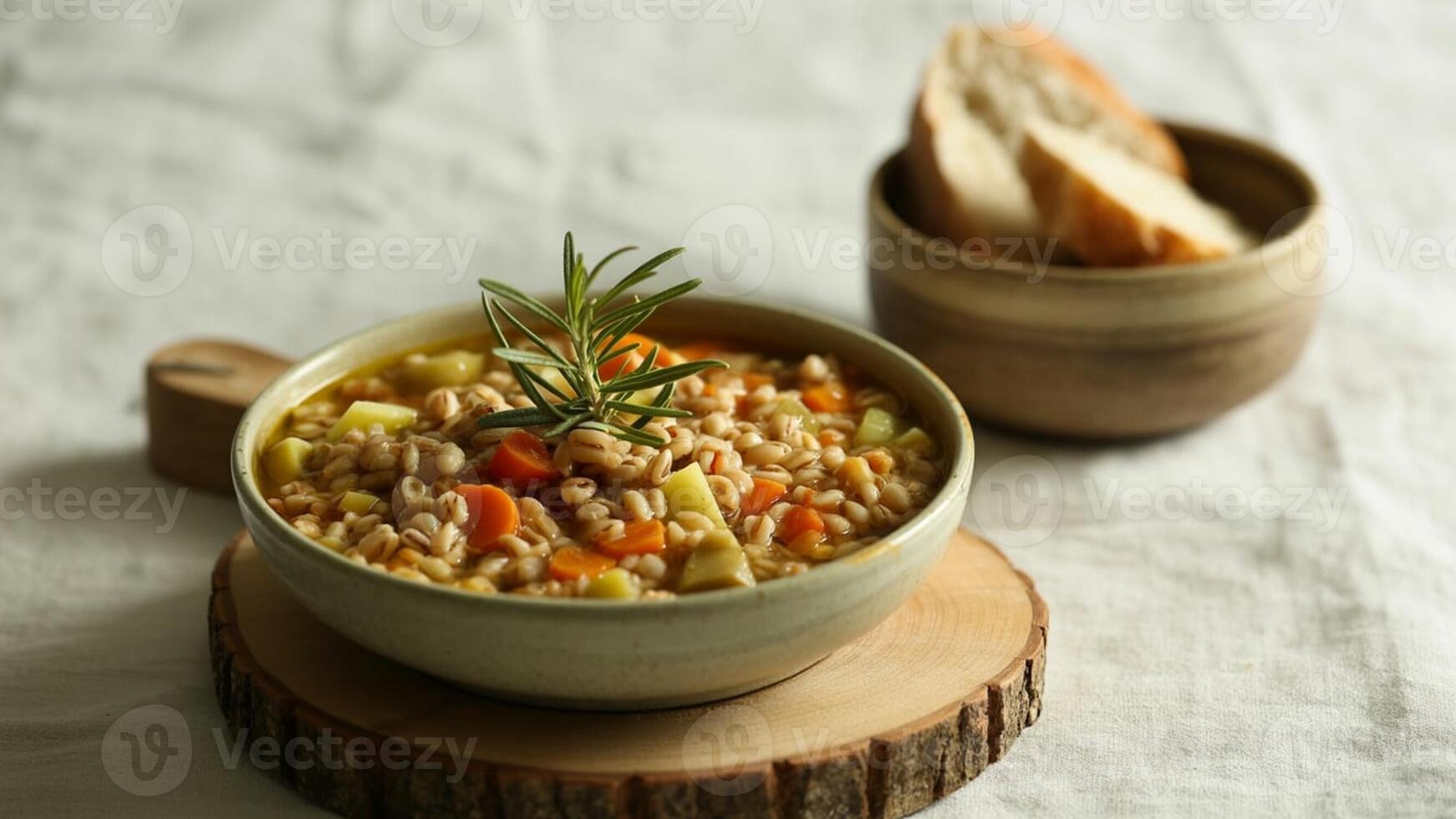 a pla te of pa sta with mea t sa uce a nd ba sil ga rnish on a wooden ta ble in a bright kitchen setting photo