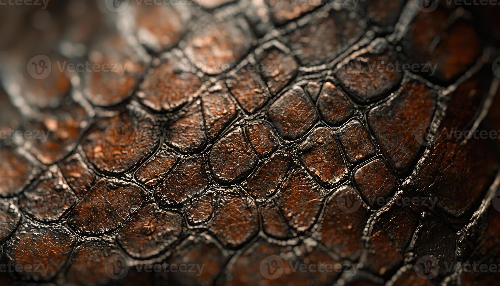 A close up view displaying detailed brown textured scales photo