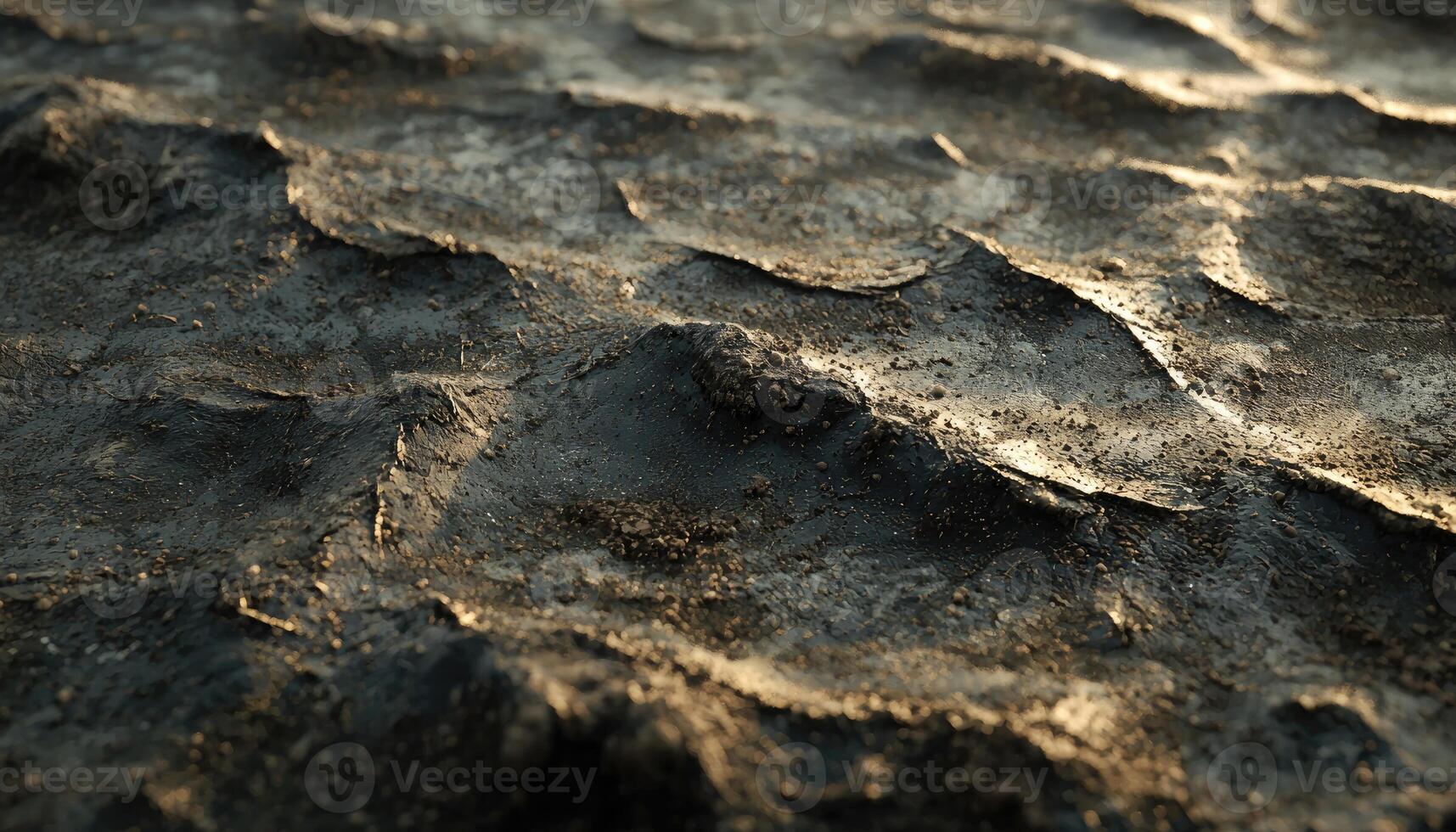 A rough textured surface showing layered geological formations in detail photo