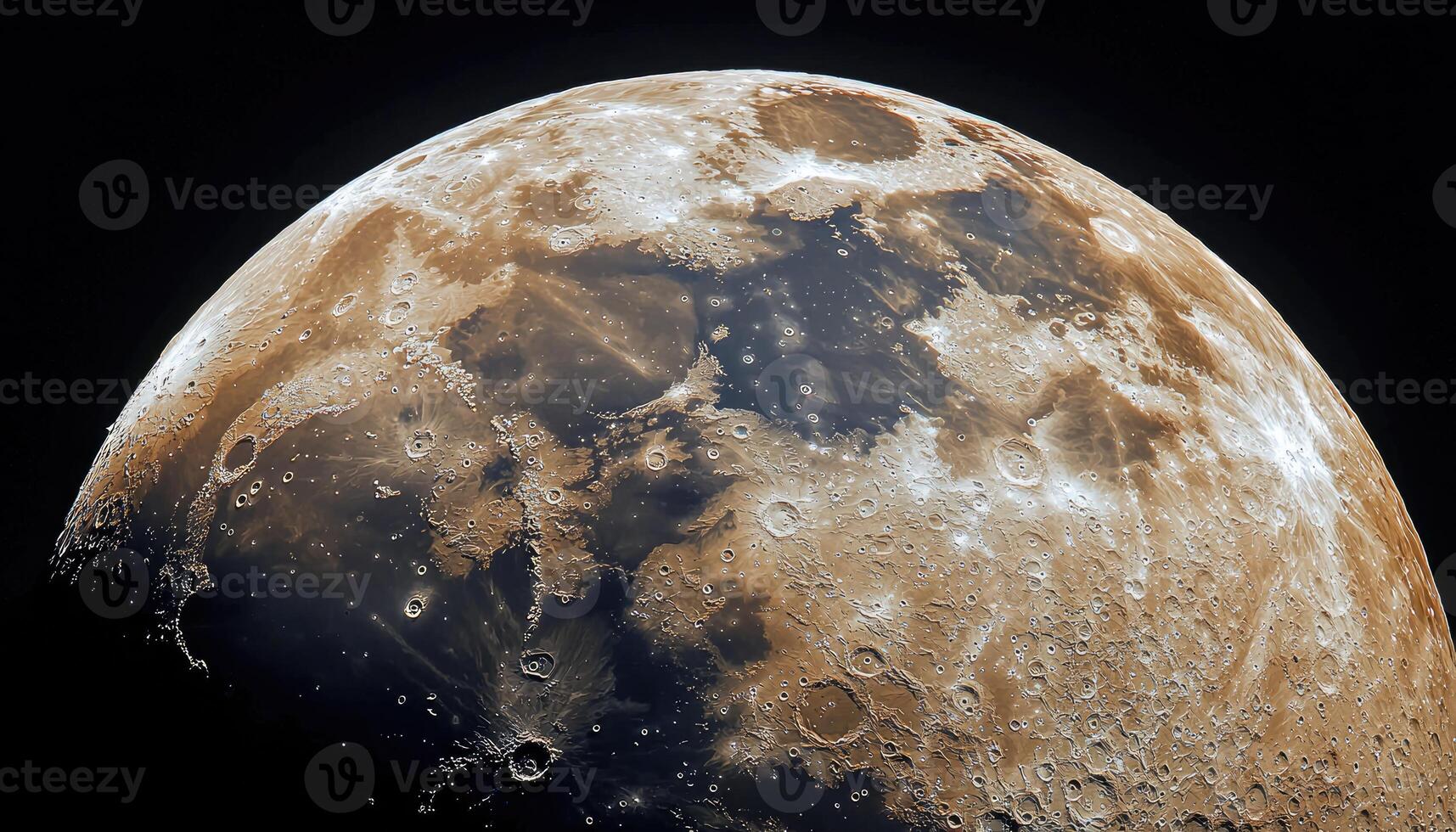 Detailed view of a portion of the surface of the moon photo