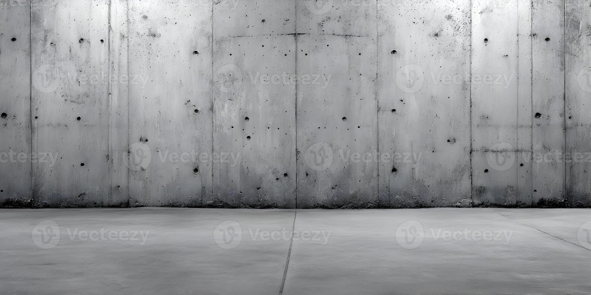 Grey Concrete Wall and Floor Room Interior Design Mockup photo
