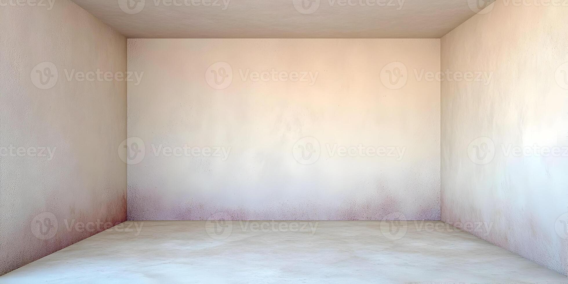 Empty Room Corner Beige Walls and Floor Grunge Texture photo