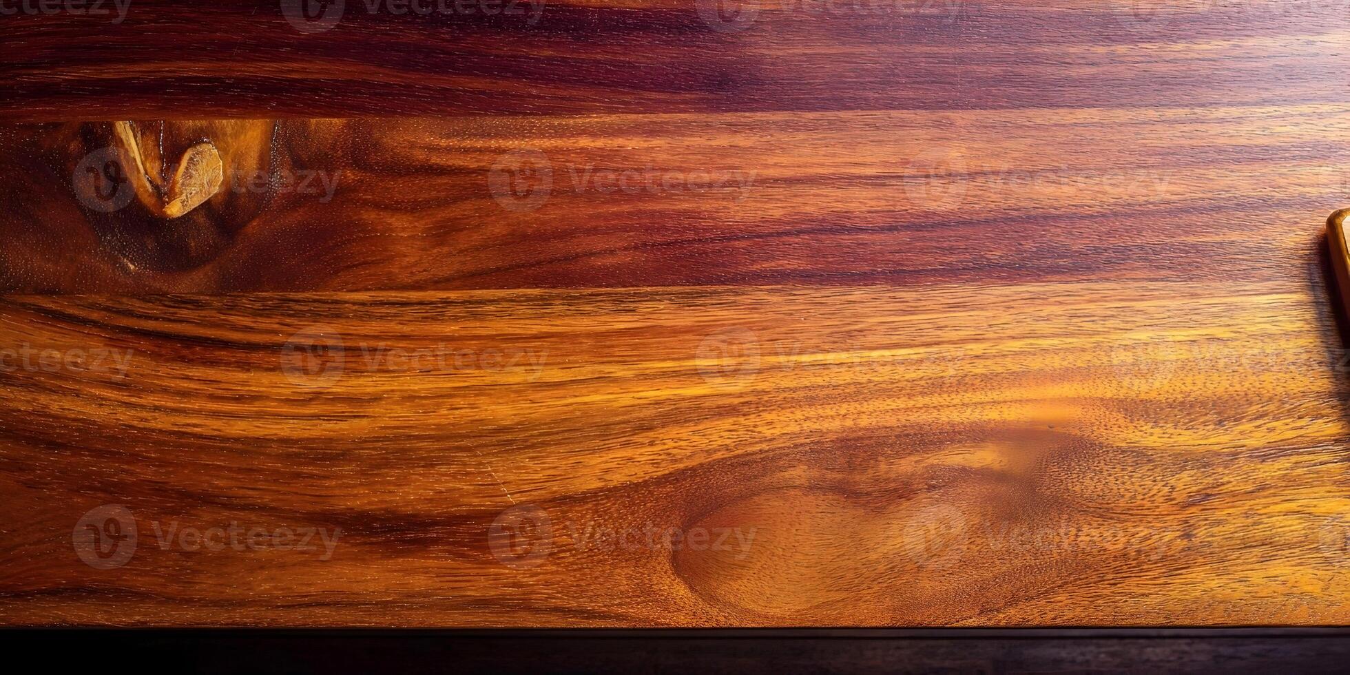 a wooden table with a knife and a fork photo