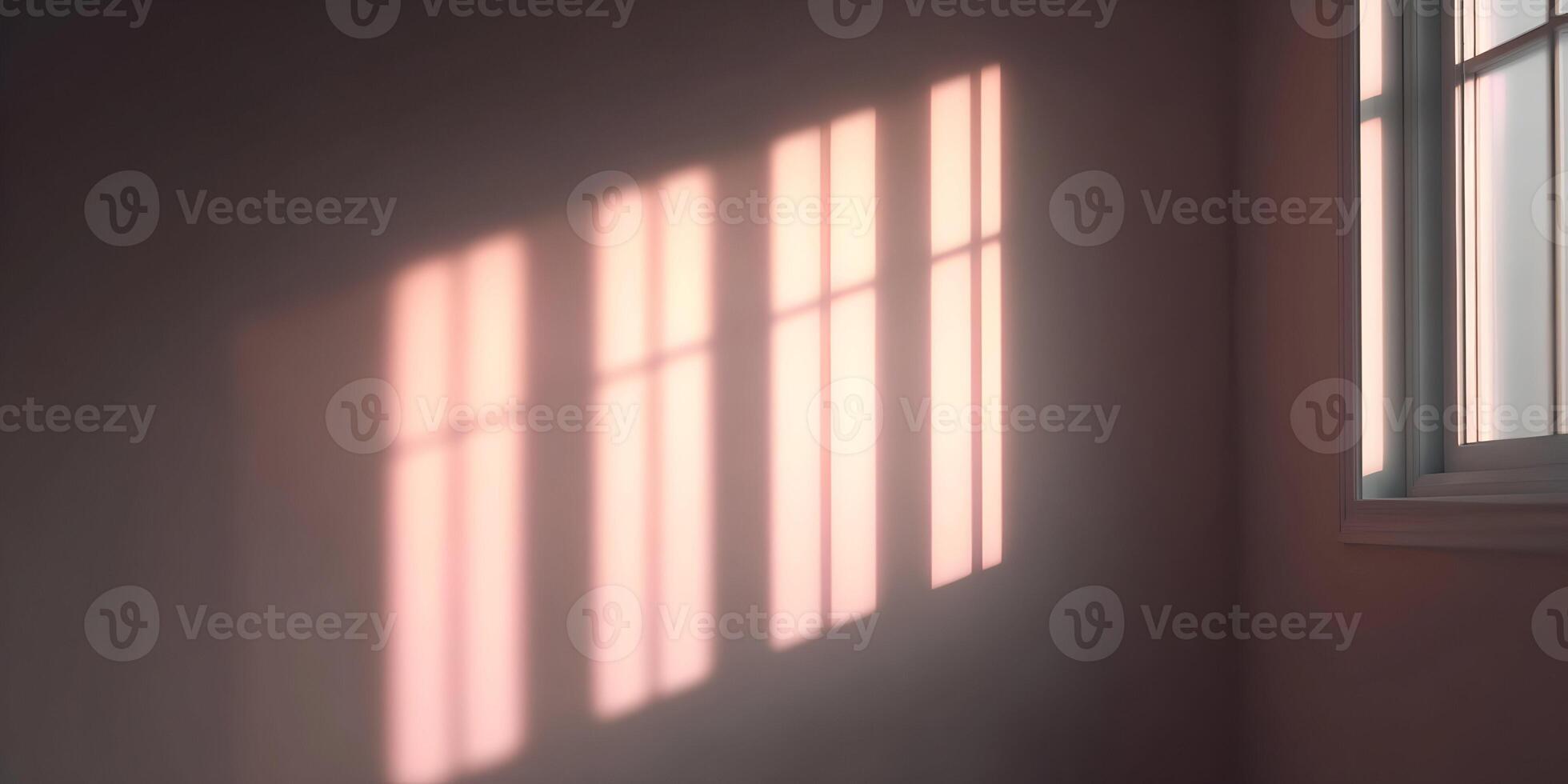 Warm Sunlight Through Window Pane Wall Shadow Light Overlay photo