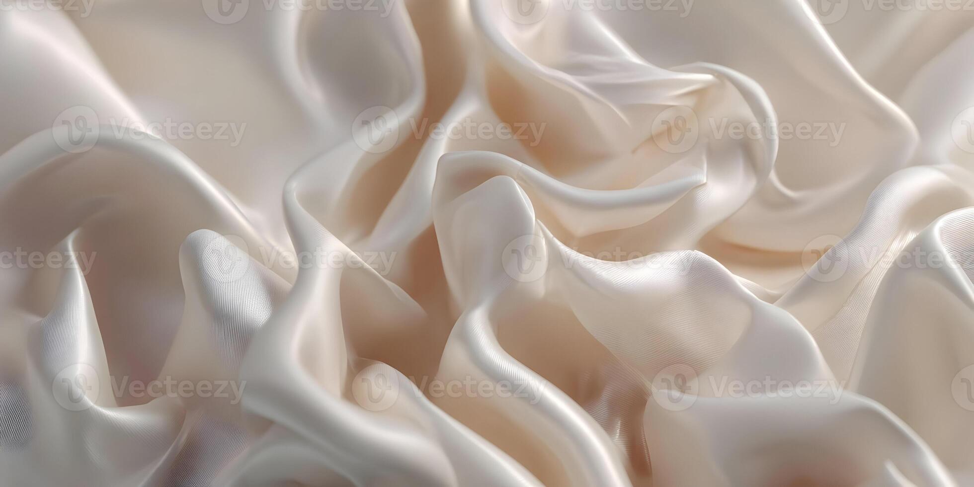Cream Satin Fabric Draped Texture Background photo