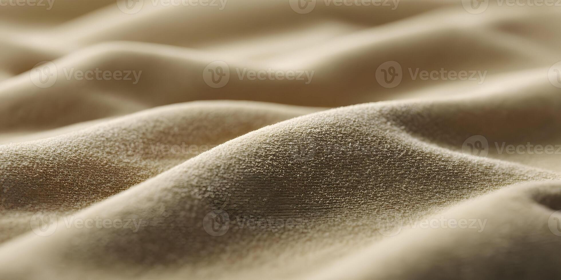 Beige Fabric Texture Close Up Soft Sand Colored Textile Material photo