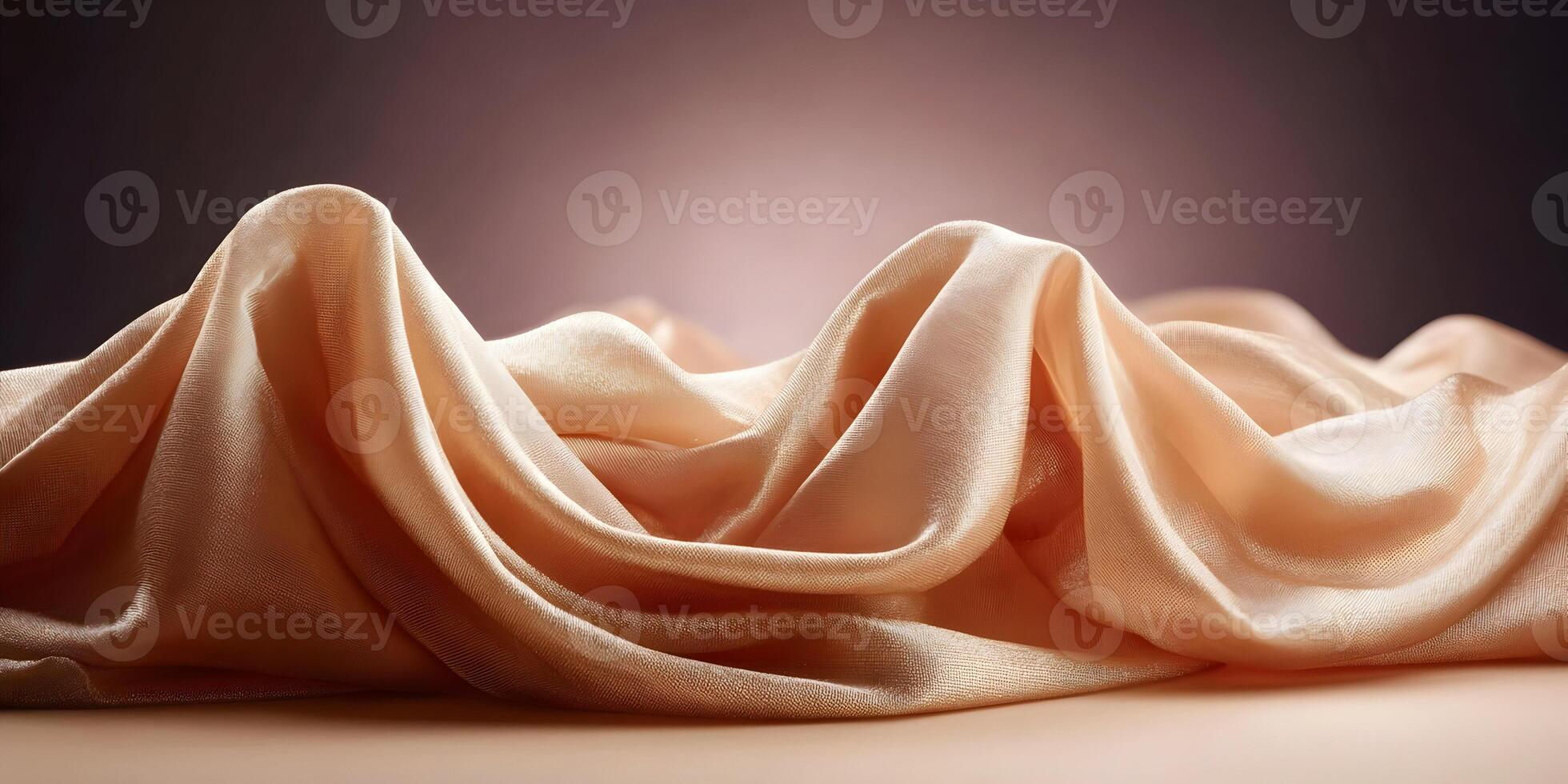 Champagne Gold Silk Fabric Draped Texture Background photo