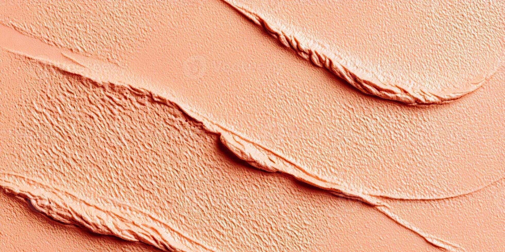 Peach Colored Cream Makeup Texture Swirl Background photo