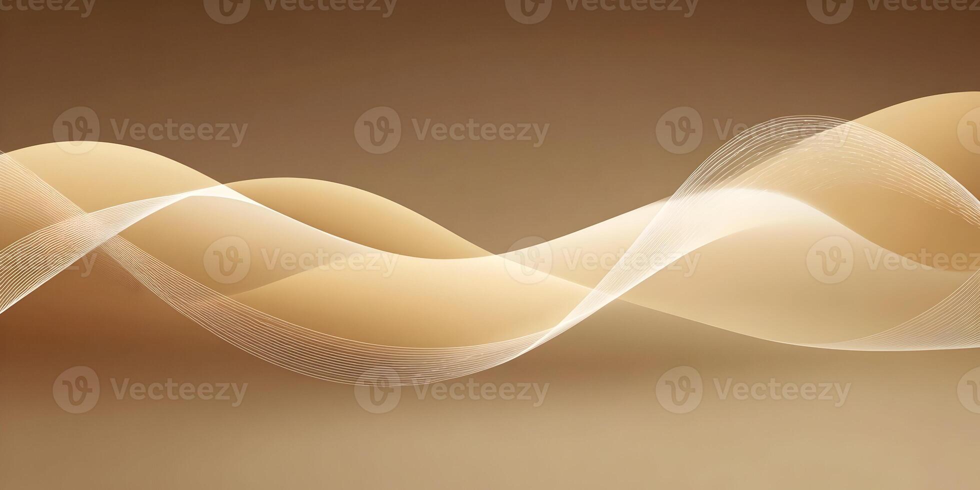 Abstract Brown and Beige Waves Background Design photo
