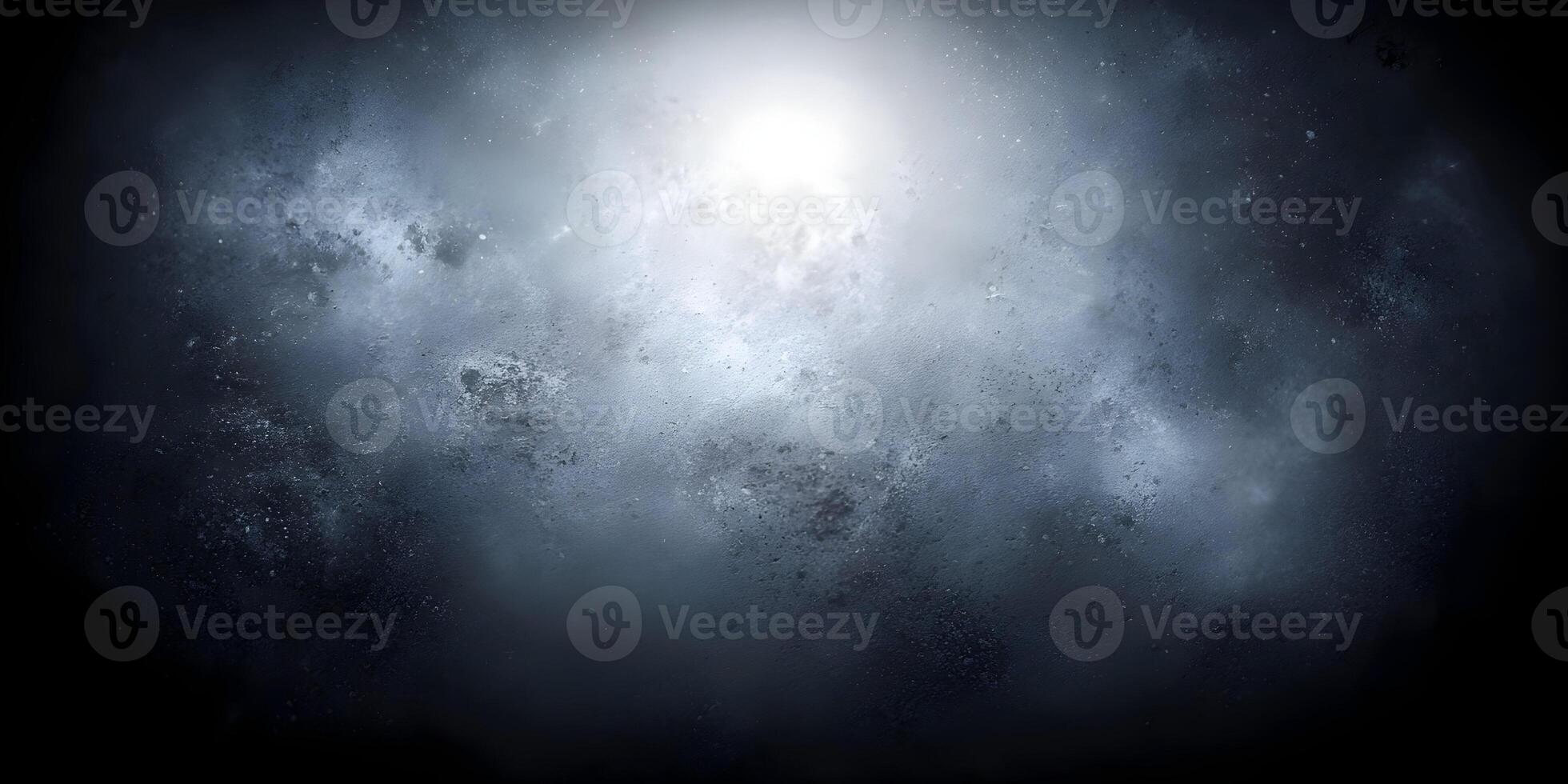 Dark Blue Grunge Background Texture with Light Spot photo