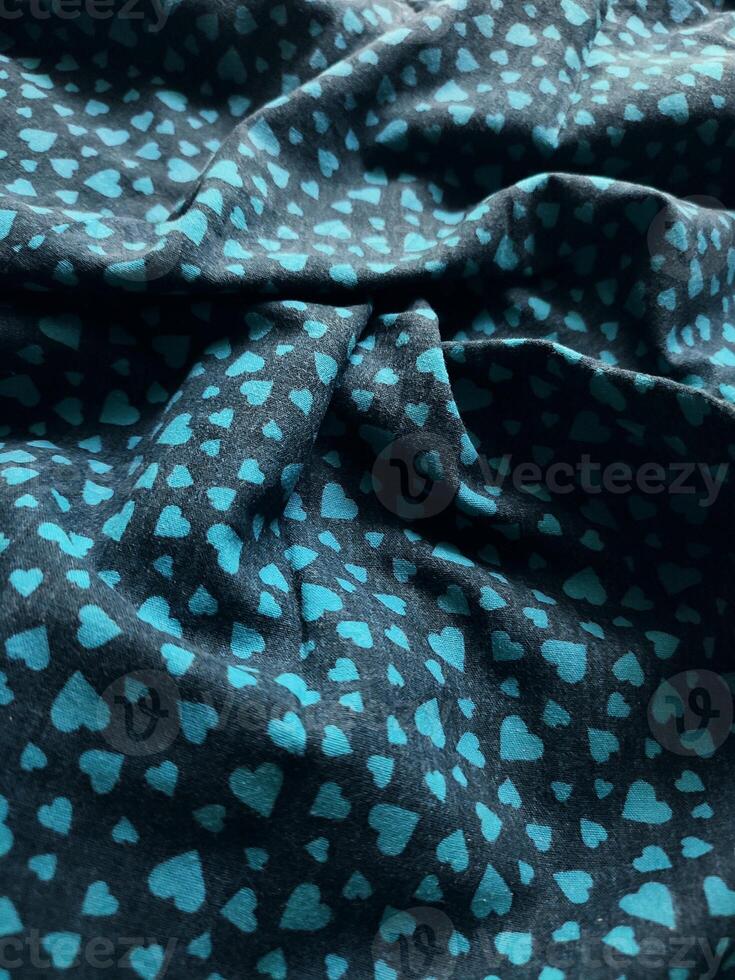 Blue heart pattern and background. Romantic and cute pink heart background print photo