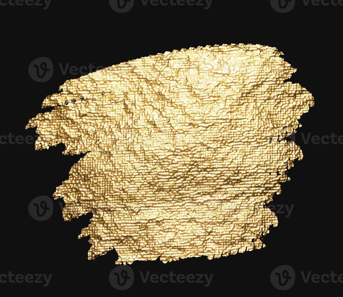Golden smudge texture with a freehand stroke and glossy paintbrush effect. Chic, glamorous splash in photo