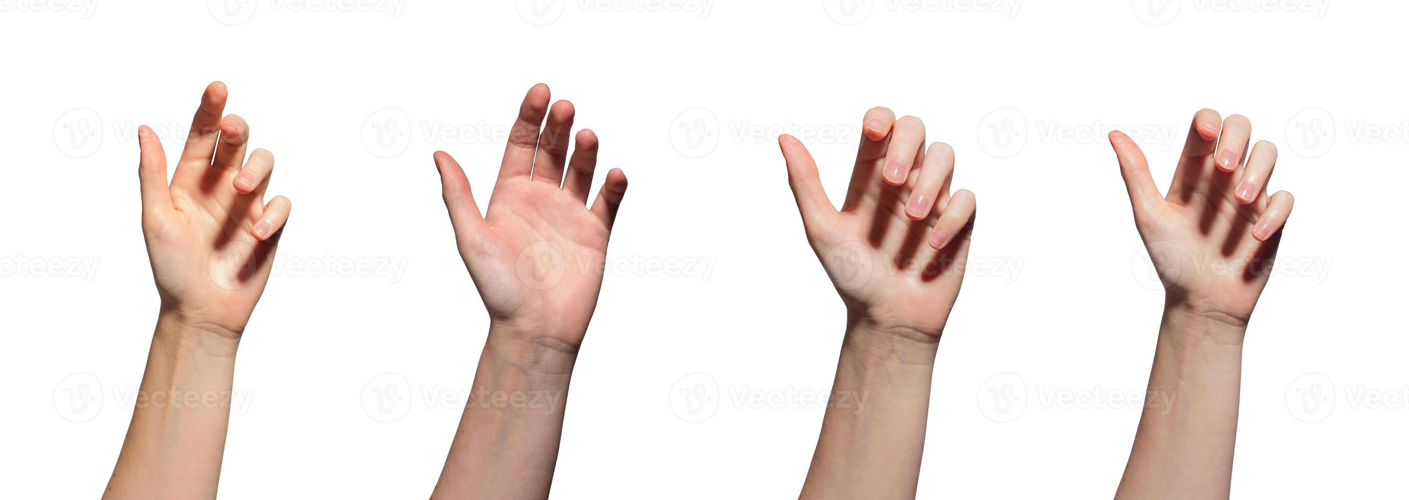 hand reaching out, ready to grab or hold something. Palm open with fingers extended, symbolizing photo