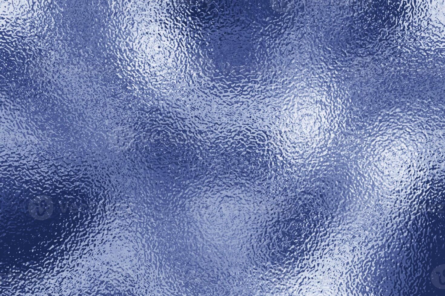 Frosted blurred glass, abstract ice background. Crumpled shiny foil surface. Glitter metal plate. Aqua matte texture. Blue metallic effect. Stained glass film photo